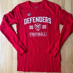 DC Defenders Red Henley XFL Small